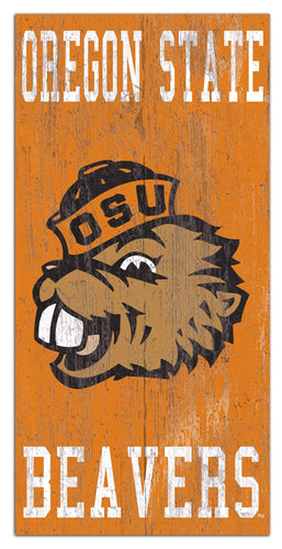 Oregon State Beavers 0786-Heritage Logo w/ Team Name 6x12