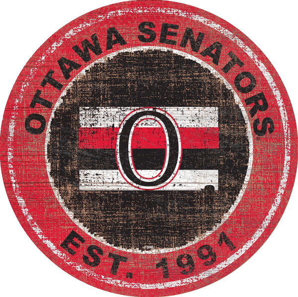 Ottawa Senators 0744-Heritage Logo Round