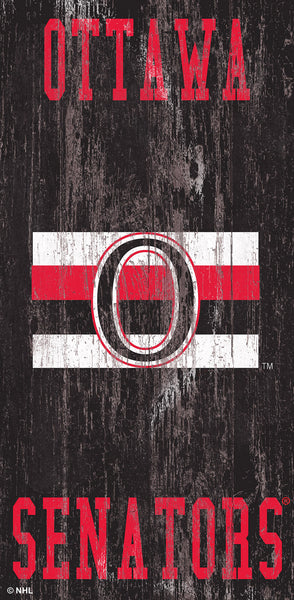 Ottawa Senators 0786-Heritage Logo w/ Team Name 6x12