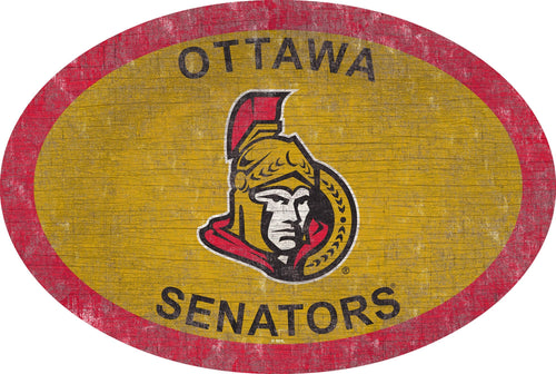 Ottawa Senators 0805-46in Team Color Oval