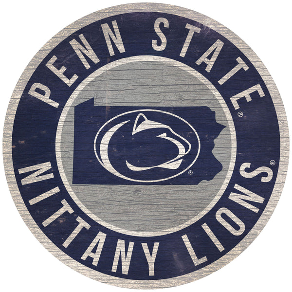 Penn State Nittany Lions 0866-12in Circle w/State