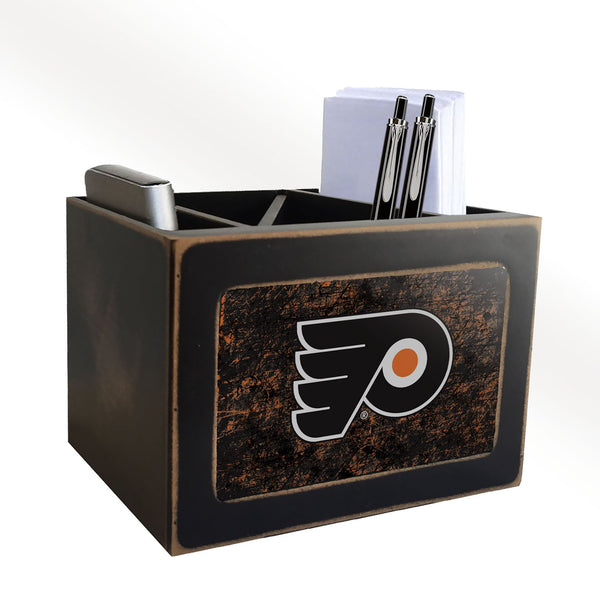 Philadelphia Flyers 0767-Distressed Desktop Organizer w/ Team Color
