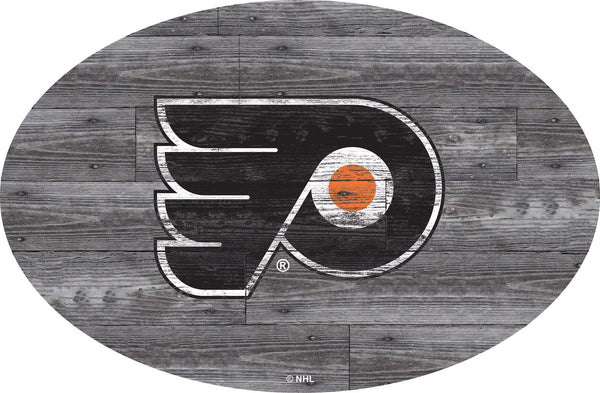 Philadelphia Flyers 0773-46in Distressed Wood Oval