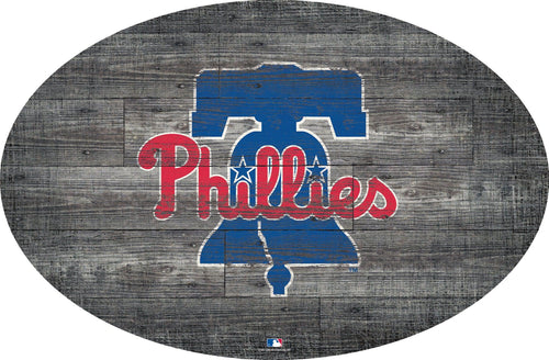 Philadelphia Phillies 0773-46in Distressed Wood Oval