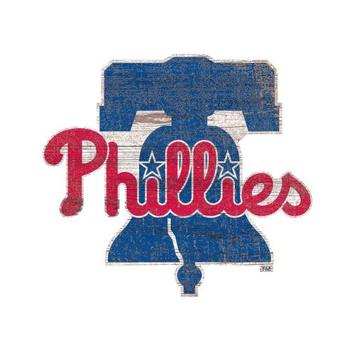 Philadelphia Phillies 0843-Distressed Logo Cutout 24in