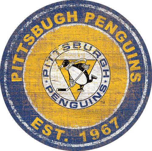 Pittsburgh Penguins 0744-Heritage Logo Round