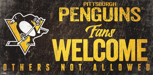 Pittsburgh Penguins 0847-Fans Welcome 6x12