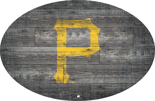 Pittsburgh Pirates 0773-46in Distressed Wood Oval