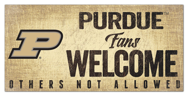 Purdue Boilermakers 0847-Fans Welcome 6x12