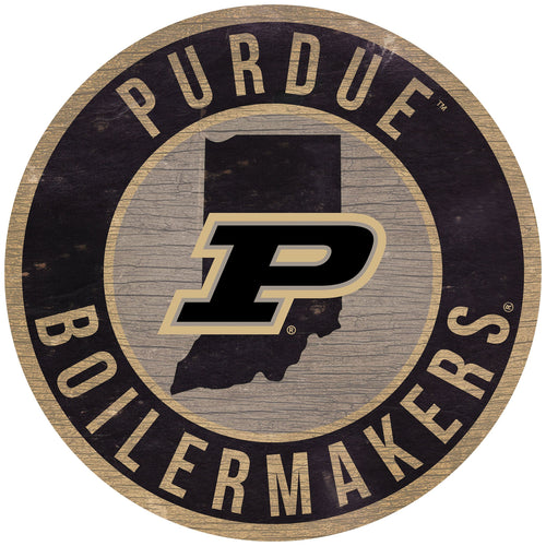 Purdue Boilermakers 0866-12in Circle w/State
