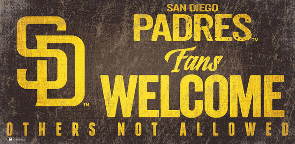 San Diego Padres 0847-Fans Welcome 6x12