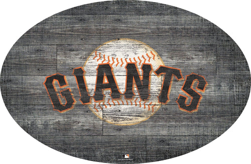 San Francisco Giants 0773-46in Distressed Wood Oval