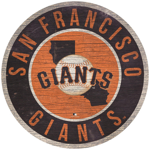 San Francisco Giants 0866-12in Circle w/State