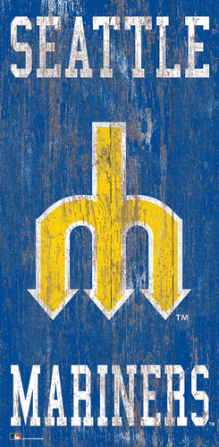 Seattle Mariners 0786-Heritage Logo w/ Team Name 6x12