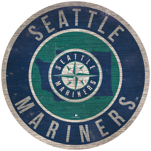 Seattle Mariners 0866-12in Circle w/State