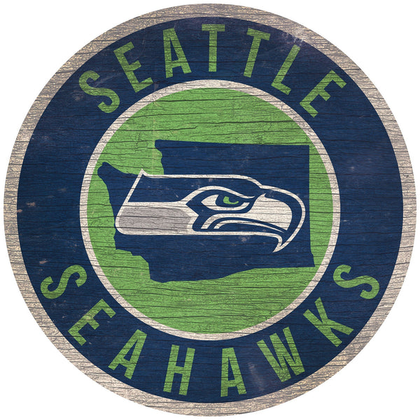 Seattle Seahawks 0866-12in Circle w/State