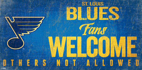 St. Louis Blues 0847-Fans Welcome 6x12