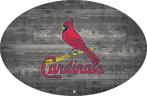 St. Louis Cardinals 0773-46in Distressed Wood Oval