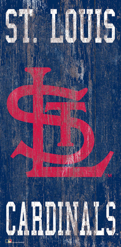 St. Louis Cardinals 0786-Heritage Logo w/ Team Name 6x12