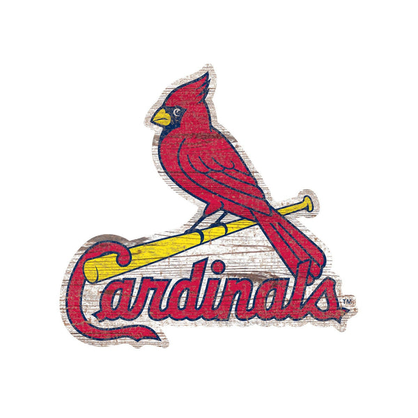 St. Louis Cardinals 0843-Distressed Logo Cutout 24in