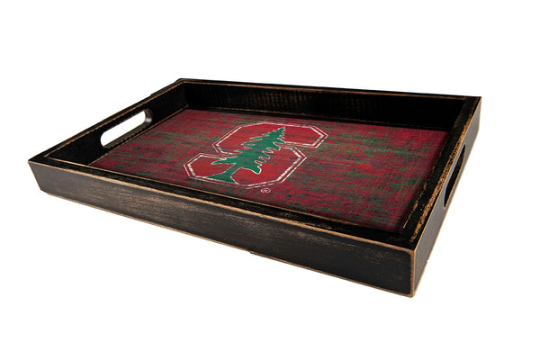 Stanford Cardinal 0760-Distressed Tray w/ Team Color