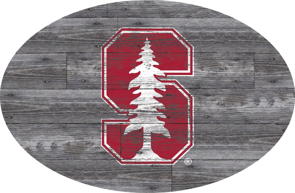 Stanford Cardinal 0773-46in Distressed Wood Oval