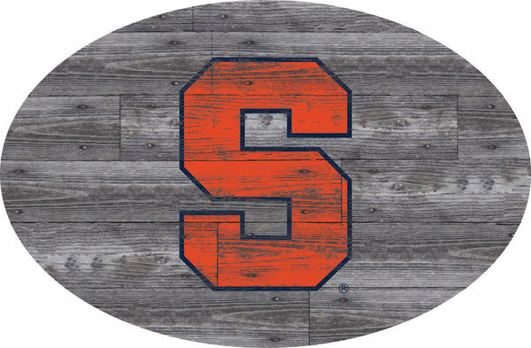 Syracuse Orange 0773-46in Distressed Wood Oval