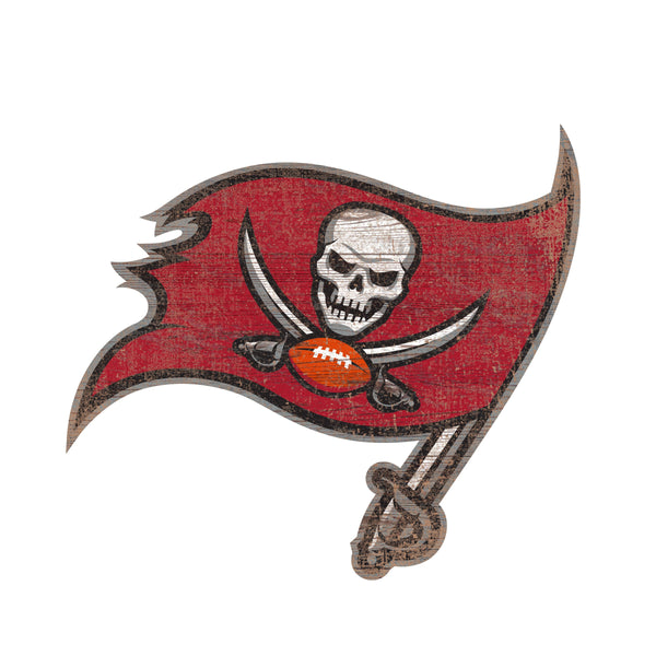 Tampa Bay Buccaneers 0843-Distressed Logo Cutout 24in