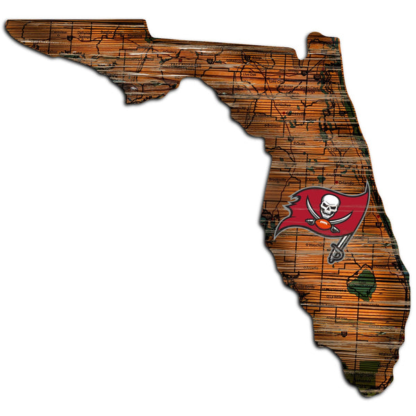 Tampa Bay Buccaneers 0894-Road Map Mini State 12in
