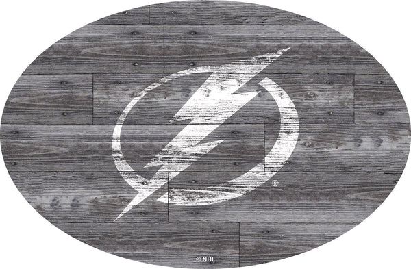 Tampa Bay Lightning 0773-46in Distressed Wood Oval