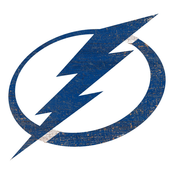 Tampa Bay Lightning 0843-Distressed Logo Cutout 24in