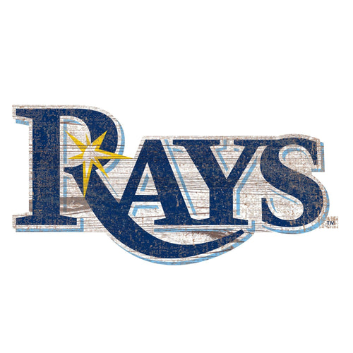 Tampa Bay Rays 0843-Distressed Logo Cutout 24in