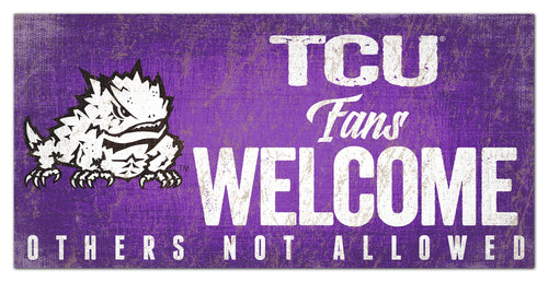 TCU Horned Frogs 0847-Fans Welcome 6x12