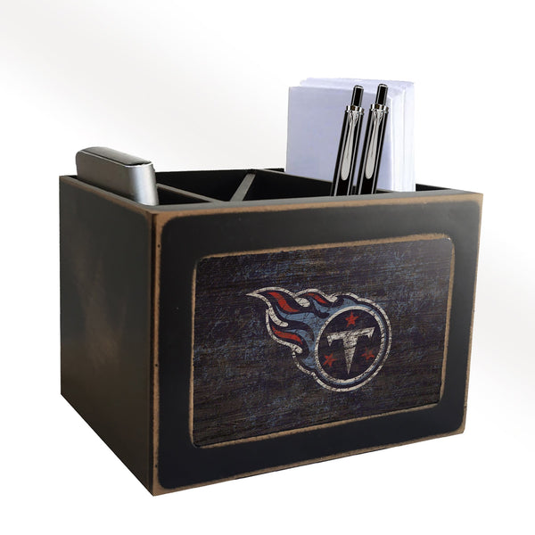 Tennessee Titans 0767-Distressed Desktop Organizer w/ Team Color