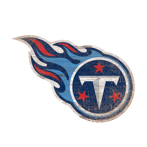 Tennessee Titans 0843-Distressed Logo Cutout 24in