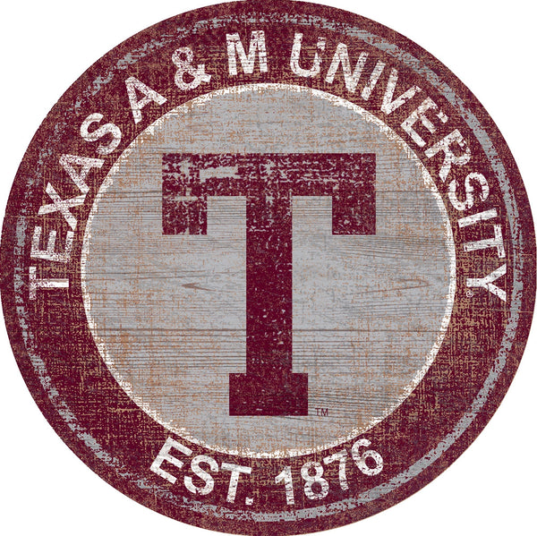 Texas A&M Aggies 0744-Heritage Logo Round