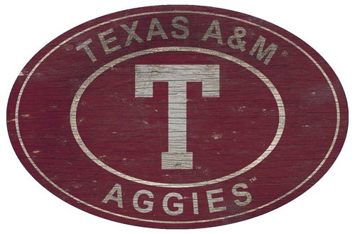 Texas A&M Aggies 0801-46in Heritage Logo Oval