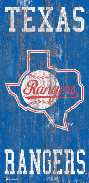 Texas Rangers 0786-Heritage Logo w/ Team Name 6x12