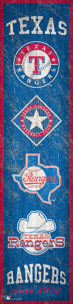 Texas Rangers 0787-Heritage Banner 6x24