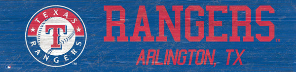 Texas Rangers 0846-Team Name 6x24