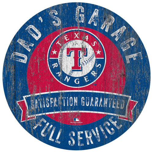 Texas Rangers 0862-12in Dad's Garage Circle