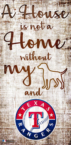 Texas Rangers 0867-A House is not a Home 6x12