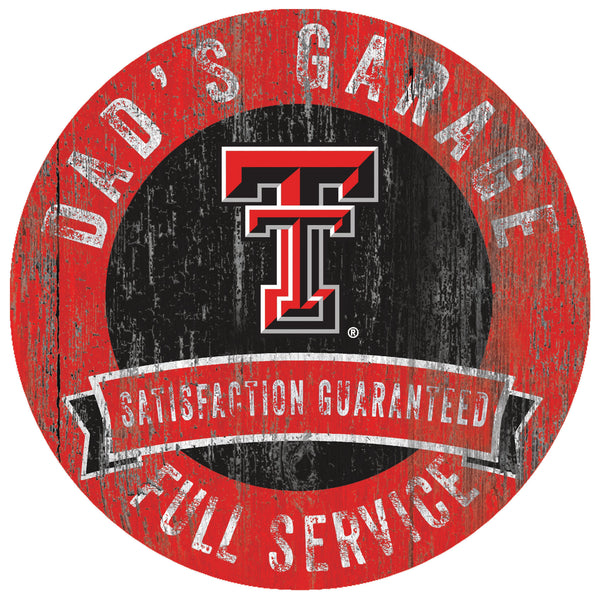 Texas Tech Red Raiders 0862-12in Dad's Garage Circle