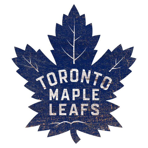 Toronto Maple Leafs 0843-Distressed Logo Cutout 24in