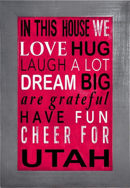 Utah Utes 0725-Color In This House 11x19