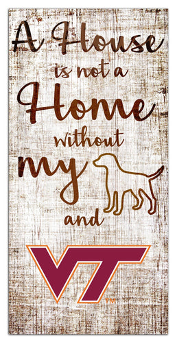 Virginia Tech Hokies 0867-A House is not a Home 6x12