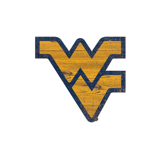 West Virginia Mountaineers 0843-Distressed Logo Cutout 24in