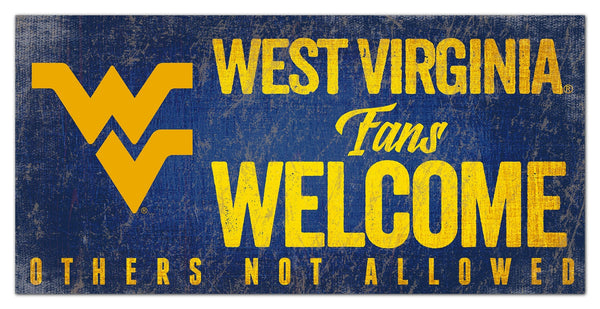 West Virginia Mountaineers 0847-Fans Welcome 6x12