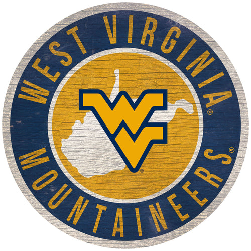 West Virginia Mountaineers 0866-12in Circle w/State