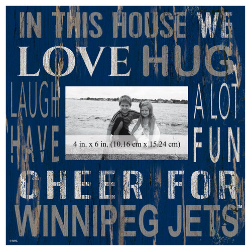 Winnipeg Jets 0734-In This House 10x10 Frame